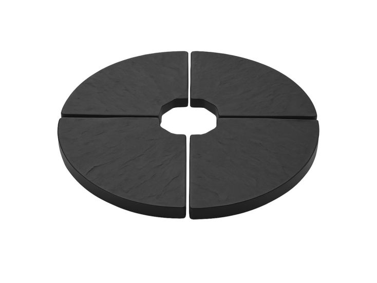 HIXA Beton Set von 4 Sonnenschirmfliesen - Black