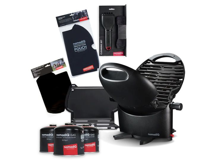 NomadiQ CITY PEOPLE tragbares Grill-Set - Black
