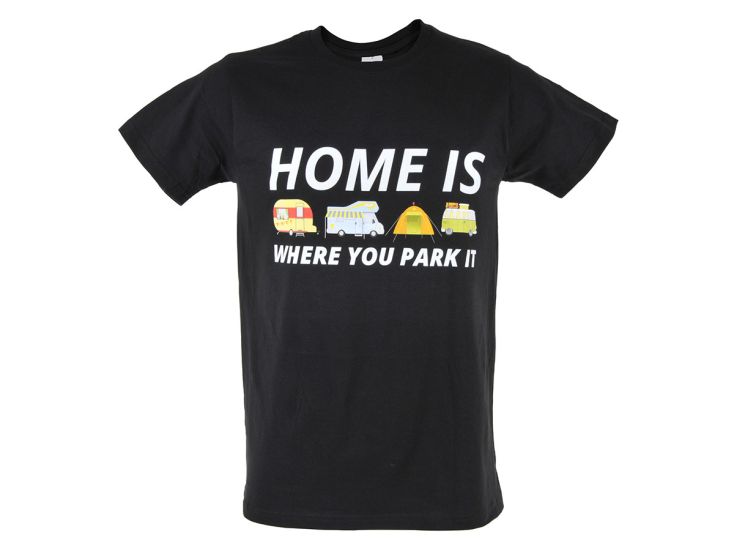 Obelink Home is where you park it T-shirt - Black