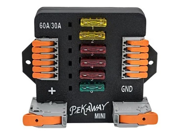 Pekaway Fusy Mini Sicherungsblock mit WAGO-Hebelklemmen