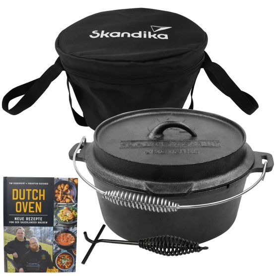 Skandika Dutch Oven Flame Master ohne Füße 5,1L Komplettsatz
