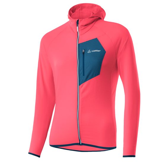 Löffler FZ TechFleece rosa Damen Hoodie