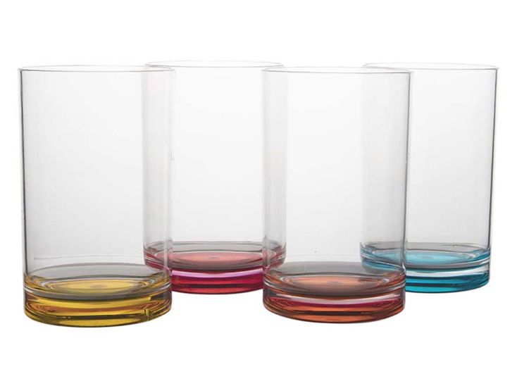 Gimex Colour Line Rainbow 320ml set van 4 Wassergläser