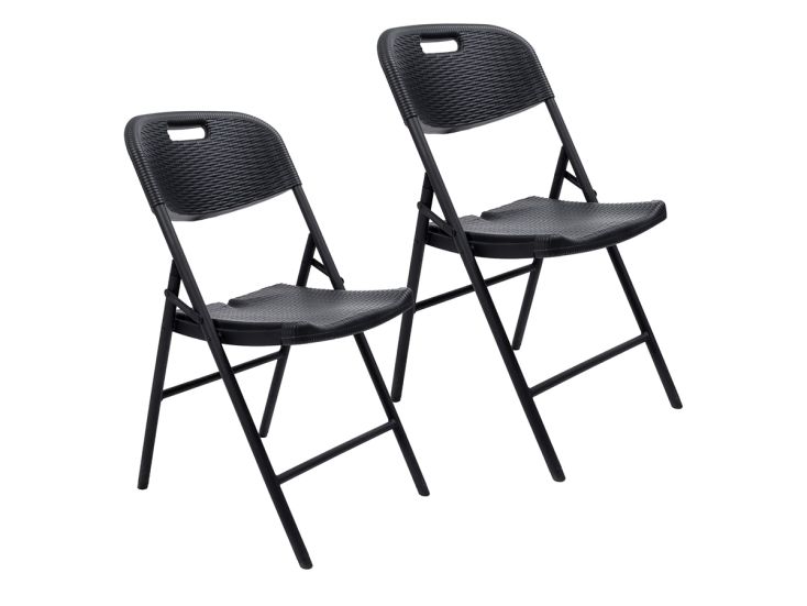 Skandika Masi Set von 2 Klappstuhle - Black