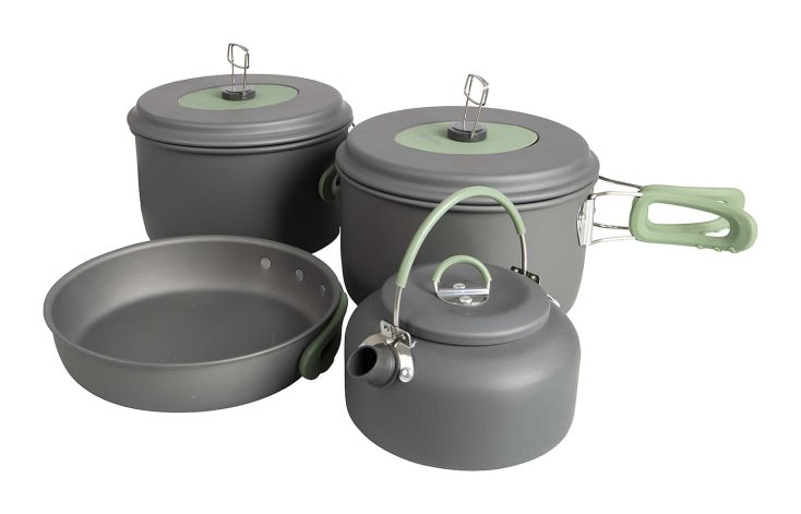 Bo-Camp Explorer XL 4-teiliges Topfset mit Teekessel