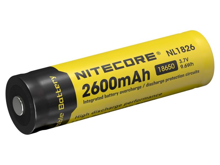 Nitecore NL1826 Aufladbarer 18650 Li-Ion Akku - 2600mAh