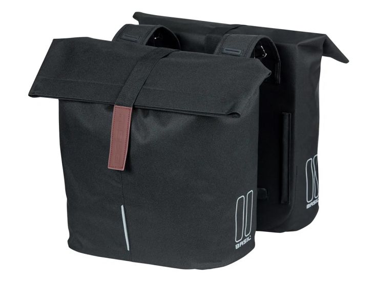 Basil City doppelte Fahrradtasche - Black