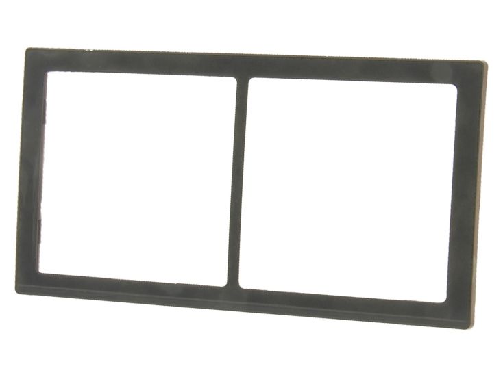 BBA 2-fach Abdeckrahmen Hochglanz - Grey