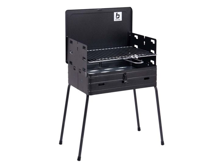 Bo-Camp Holzkohlegrill Koffermodell - Black