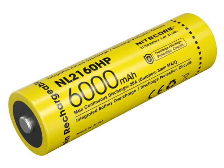Nitecore NL2160HP Aufladbarer 21700 Li-Ion Akku - 6000mAh