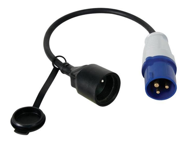 Perel ECEEA2 CEE type E Adapterkabel - 40 cm