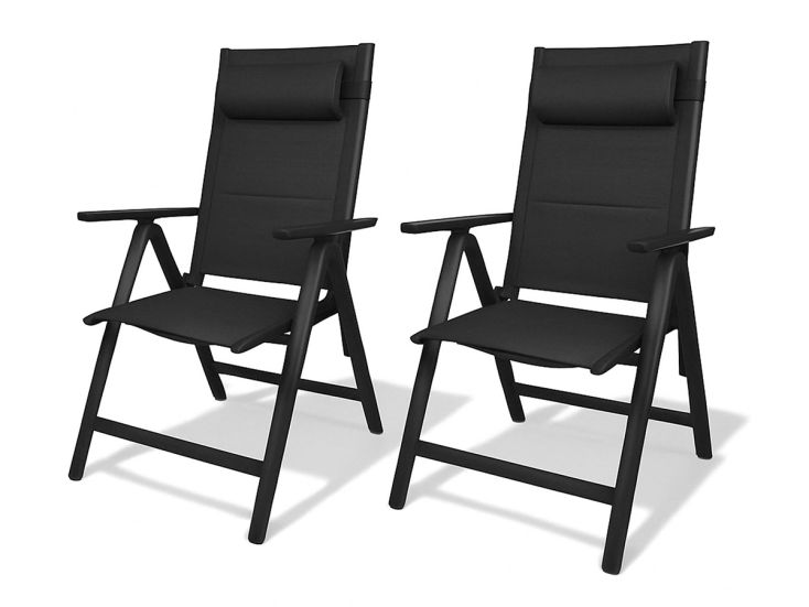 FlinQ Set von 2 faltbare Campingstühle - black