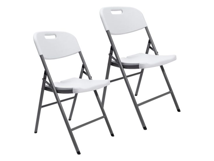 Skandika Masi Set von 2 Klappstuhle - White