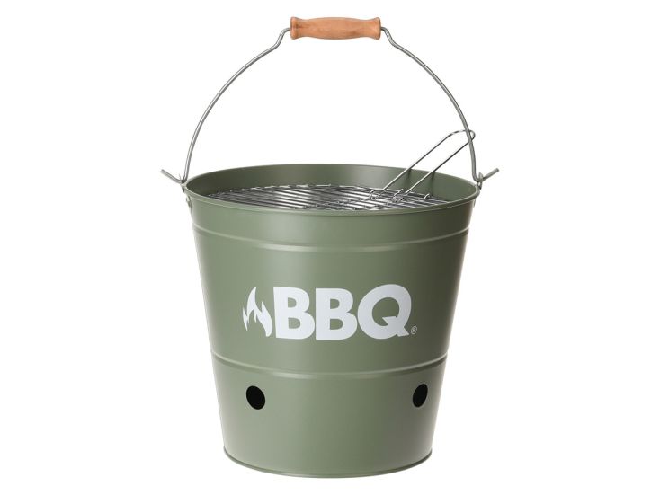 BBQ Ø 27,5 cm Eimer Holzkohlegrill - Matt Green