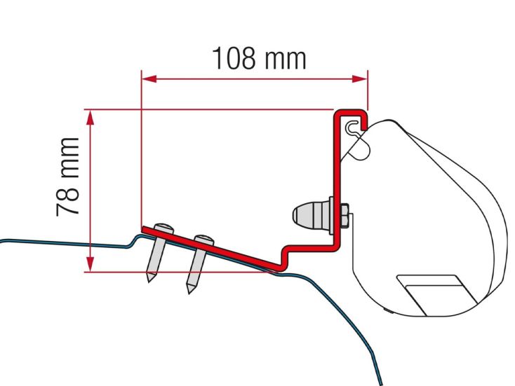 Fiamma F35 Adapter Ford Custom Cap Coast Capland Caplife