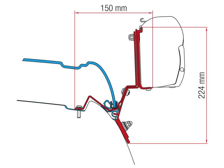 Fiamma F45/F43/F35 Adapter V Class Marco Polo