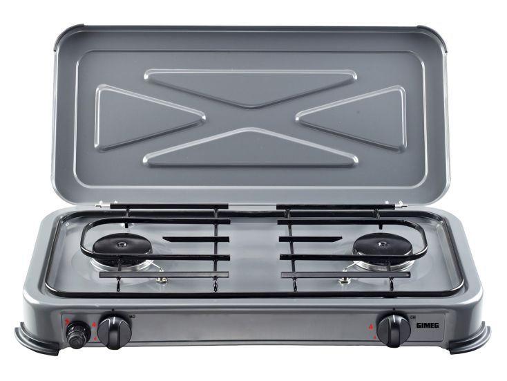 Gimeg 2-flammiger Gaskocher mit elektrischer Zündung Gimeg 2-flammiger Gaskocher mit elektrischer Zündung