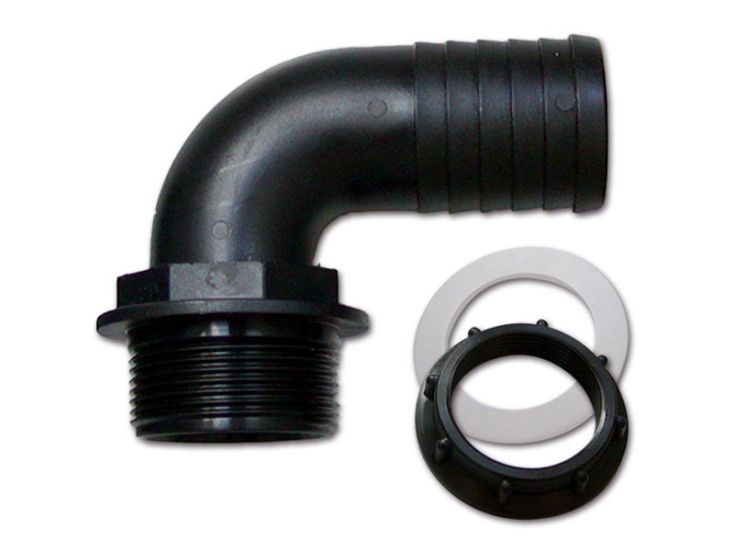 Abgewinkelter Ø40mm 1/2 Schlauchanschluss