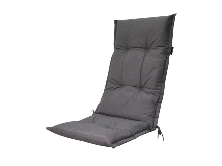 Madison Check Grey Sitzkissen mit hoher Rückenlehne