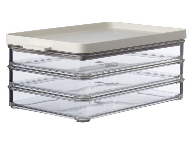 Mepal Omnia 3-lagige Aufschnitt Kühlschrankdose - Nordic White