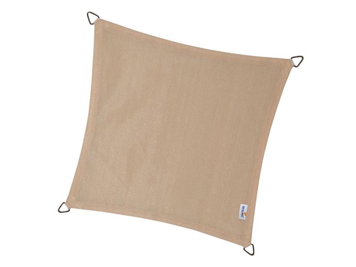 Platinum Coolfit 5x5m quadratisches Sonnensegel - Sand