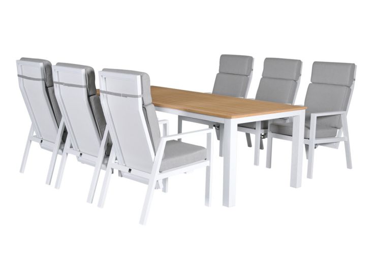 Outdoor Feelings Palais 220 verstellbares Gartenmöbelset - Weiß