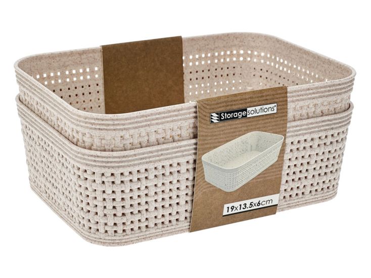 Storage Solutions 2-teiliges Aufbewahrungskorb-Set - 1,55 Liter