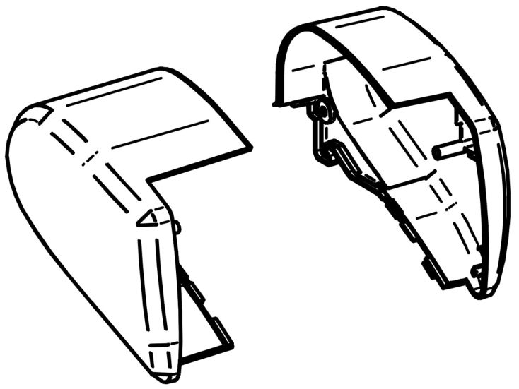 Thule Omnistor Set Endkappen Kassette 6300 aluminium