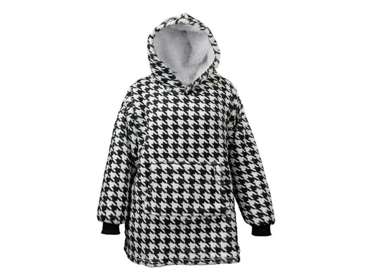 Unique Living Oversized Hoodie - Black White