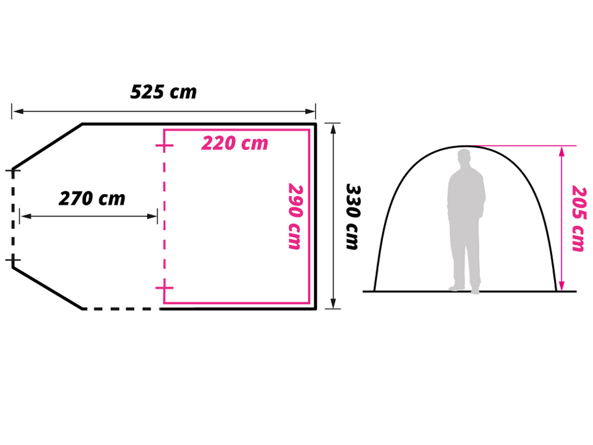 schneetarn tarp Snowtrekker Shelter lightweight camping gear Colour:Black Strap VLT 25% Silver Lens coated 75D fabric will M-FORCE 8 - Titanium