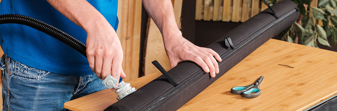 Zeltluftslauch reparieren