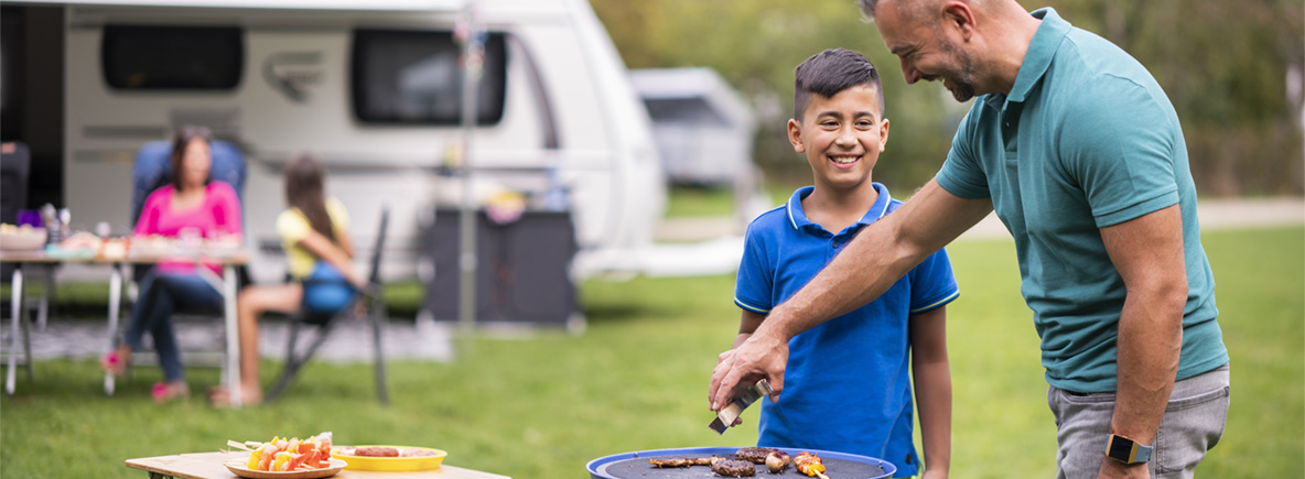 Kochen auf Campingplatz