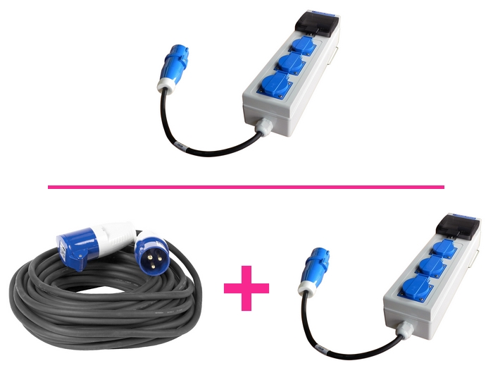 Mehrfachsteckdose CEE-Verlängerungskabel