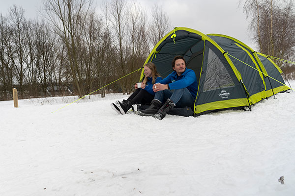 wintercampen mit Zelt
